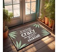 Tappeto per esterni per porta d'ingresso con citazione divertente in famiglia: abbraccia il tuo pazzo con un cocktail! Zerbino per videogiochi, piccolo tappeto da esterno (40 x 60 cm)