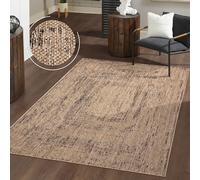 TT Home Tappeto Per Esterno Cucina Balcone Soggiorno Etnico Monocromatico Lavabile, Colore:Beige Ocra, Dimensione:120x160 cm