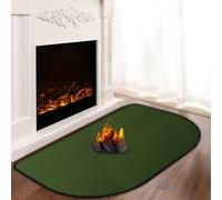 Tappeto per focolare per caminetti, resistente al fuoco, 60 x 40 x 0,1 cm, tappetino ignifugo, per stufa a legna, caminetto, per interni ed esterni, protegge pavimenti tappeti da scintille e braci
