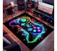 Tappeto Per Giocatori Con Maniglia 3D, Cool Graffiti Controller Area Rug, Ragazze Ragazzi Camera Decorativa Gaming Floor Mat Adolescenti Bambini Da Letto Soggiorno Carpet (Colour 4,80x120cm)