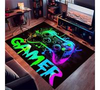 Tappeto Per Giocatori Con Maniglia 3D, Cool Graffiti Controller Area Rug, Ragazze Ragazzi Camera Decorativa Gaming Floor Mat Adolescenti Bambini Da Letto Soggiorno Carpet (Colour 2,100x150cm)