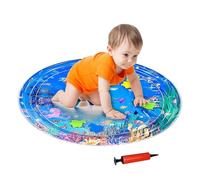 Tappeto per Giochi d'Acqua per Gatti - Tappetino Acquatico per Cani con Pompa Gonfiabile | Cuscino Rinfrescante Rinforzato per Animali Domestici e Tappetino per Gattonamento dei Bambini per Uso Quotid