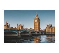 Tappeto per ingresso Big Ben e Houses of Parliament lungo il fiume, lavabile, con retro in gomma antiscivolo, morbido, resistente alle macchie, piccolo tappeto per camera da letto, bagno, decorazione