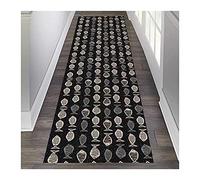 Tappeto per Ingresso, Tappeto Antiscivolo Nero Bordatura a Pelo Corto Tagliabile per Decorazioni per L'Ingresso/a/60X700Cm