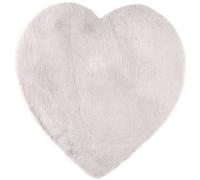 Tappeto per Interni a Forma di Cuore 80x80 cm Tappetino Grigio da Cameretta