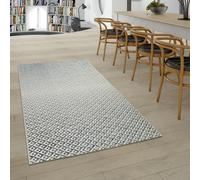 Tappeto per interni ed esterni a tessuto piatto con design a rombi scandinavo da