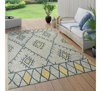 Tappeto per interni ed esterni con rombi geometrici astratti e design etnico, in