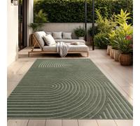 TT Home Tappeto Per Interni Ed Esterni Resistente Alle Intemperie Balcone Camera Da Letto Motivo Scandi Boho Unicolore Aspetto, Dimensione:80x150 cm, Colore:Verde