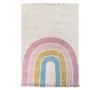 Tappeto per la cameretta con motivo arcobaleno multicolore e beige 140 x 200 cm