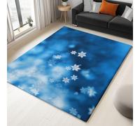 Tappeto per la Casa 180 x 240 cm, Tappeto Pelo Basso e Antiscivolo Fiocchi Di Neve Invernali Geometria, Tappeti per Camera dei Bambini Sala da Pranzo Arredamento Domestico Fotografia Naturalistica