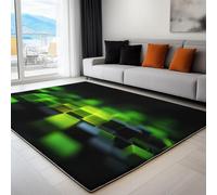 Tappeto per la Casa 60 x 90 cm, Tappeto Pelo Basso e Antiscivolo Quadrati Geometrici Astratti Tastiera Tappeti per Camera dei Bambini Sala da Pranzo Arredamento Domestico Futurismo