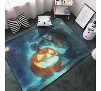 Tappeto per la decorazione del soggiorno, motivo strega di Halloween, zucca misteriosa, 7,6 x 12,7 cm, morbido, lavabile, per camera da letto, antiscivolo, per interni ed esterni, decorazione di