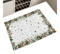 Tappeto per Natale, decorazione per la casa, tessuto per la casa, motivo fiocco di neve, renna, albero di neve, per vacanze invernali, camera da letto, studio, appartamento