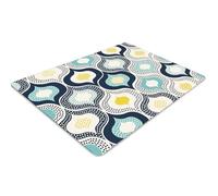 Tappeto per Parquet 120x90 cm Protezione di Pavimenti Facile da Pulire Rettangolare Impermeabile Antiscivolo per Ufficio a Casa Resistente ai Danni PVC Vinile - Punti scarabocchio