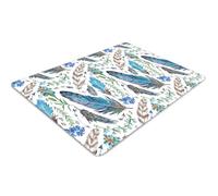 Tappeto per Parquet 120x90 cm Rettangolare Resistente ai Danni PVC Vinile per Ufficio a Casa Facile da Pulire Impermeabile Antiscivolo Protezione di Pavimenti - piume di uccello