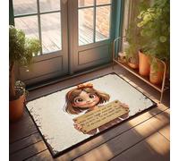 Tappeto per porta d'ingresso all'aperto sorridente: il modo migliore per affrontare le sfide della vita, zerbino decorativo per la stanza retrò (40 x 60 cm)