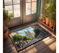 Tappeto per porta d'ingresso, motivo: Sagrada Familia di Barcellona: un maestoso tappeto architettonico Marvel per esterni, impermeabile, divertente decorazione per camera da letto (40 x 60 cm)