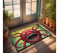 Tappeto per porta d'ingresso per esterni con l'occhio di chi guarda: un mostro infuocato e tentacolato, divertente tappetino per porta d'ingresso, set di tappetini da bagno per esterni (50 x 80 cm)