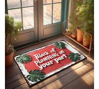 Tappeto per porta d'ingresso per esterni, nero di pianificazione da parte tua: uno zerbino creativo promemoria per la caduta, tappeto autunnale per esterni per porta d'ingresso (50 x 80 cm)