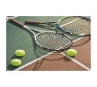 Tappeto per racchette da tennis e palline da tennis, lavabile, con retro in gomma antiscivolo, per cucina, morbido, resistente alle macchie, piccolo tappeto per camera da letto, bagno, decorazione per