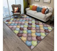 Tappeto Per Sala Giochi Con Stampa 3D Trama Di Colore 100 X 150 Cm - Moquette Antiscivolo Per Porta Interna - Morbido Al Tatto - Fibra Di Poliestere - Facile Da Pulire - Adatto Per Came /2877135190881