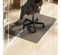 Tappeto per sedia da ufficio HOMCOM 120x90cm rettangolare in plastica nera antiscivolo protettivo
