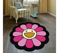 Tappeto per sedia Takashi Murakami a forma di girasole, antiscivolo, 100 x 100 cm, 5 #
