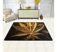 Tappeto per soggiorno, camera da letto, assorbente, antiscivolo, lavabile, grande, morbido, color cannabis, per sala giochi, ufficio, decorazione per la casa, 182,9 x 121,9 cm