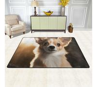 Tappeto per soggiorno, camera da letto, assorbente, antiscivolo, lavabile, grande, morbido, grazioso chihuahua, per sala giochi, ufficio, decorazione per la casa, 182,9 x 121,9 cm