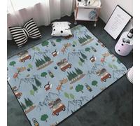 Tappeto per soggiorno, camera da letto, campeggio, roulotte, morbido, lavabile, 3 x 5 cm, tappeto antiscivolo, tappeto per interni, decorazione estetica per camera da letto