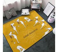 Tappeto per soggiorno, camera da letto, Cocker Spaniel inglese che fa yoga, morbido, lavabile, 3 x 5 cm, tappeto antiscivolo, per interni, camera da letto, decorazione estetica