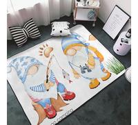 Tappeto per soggiorno, camera da letto, gnomo campeggio pesca morbido tappeto lavabile 3 x 5 tappeto antiscivolo, tappeto per interni, camera da letto, decorazione estetica
