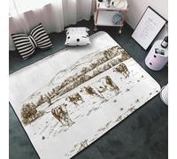 Tappeto per soggiorno, camera da letto, mucche che pascolano sul prato 2 morbido tappeto lavabile 3 x 5 tappeto antiscivolo, tappeto per interni, camera da letto, decorazione estetica