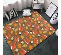 Tappeto per soggiorno, camera da letto, scoiattolo acero pinolo morbido tappeto lavabile 3 x 5 tappeto antiscivolo, tappeto per interni, decorazione estetica per camera da letto