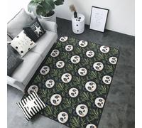 Tappeto per soggiorno con graziosa stampa di panda in stile cartone animato, 13 x 17 cm, morbido lavabile, antiscivolo, per interni ed esterni, per sala da pranzo, cameretta dei bambini, ufficio, 203