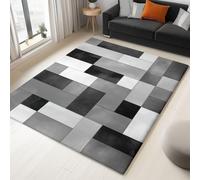 Tappeto per Soggiorno con Motivo Stampato Semplice Geometrico A Scacchi, Tappeti a Pelo Corto Giallo Chiaro, Morbidi e Soffici per la Camera, Tappeto Schienale Antiscivolo (160 x 220 cm)