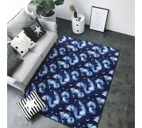 Tappeto per soggiorno con stampa fantasy, volpe e luna, 13 x 17 cm, morbido lavabile, antiscivolo, per interni ed esterni, per sala da pranzo, cameretta dei bambini, ufficio, 203 x 147 cm