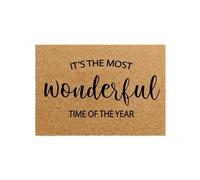 Tappeto per soggiorno, divertente zerbino natalizio con scritta "A Way to Welcome Holiday Guests Snowman It's The Wonderful Of The Year (A, 60 x 40 cm)