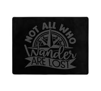 Tappeto per soggiorno, morbido, lavabile, per camera da letto, 150 x 122 cm, con scritta in inglese "Not All Who Wander are Lost5", per interni, camera da letto e soggiorno