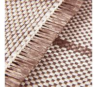 Tappeto per veranda in molte misure - Tappeto per tenda, sottotenda per campeggio - (250x600cm / Marrone) - per esterni, antiscivolo come protezione per erba e prato