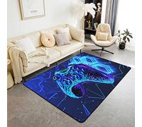 Tappeto per videogiochi per bambini, camera da letto, gamepad, blu, 100 x 150 cm
