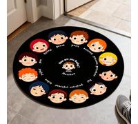 Tappeto personalizzato con grafico a ruota per classe, tappetino rotondo per regolazione emotiva, decorazione calmante per gli angoli, composizione per la salute mentale, tappeto per quaderni, novità