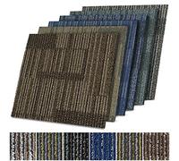 Tappeto piastrelle con design Astra 50 x 50 cm autoportante - Tappeto resistente con pelo di alta qualità - antiscivolo- antistatico con dorso in bitume. 4 Stück - 1 qm Blu