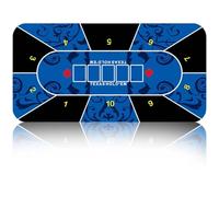 Tappeto poker, tavolo da poker, tappetino da gioco professionale 60x120 cm, superficie antiscivolo per texas hold'em e black jack, borsa di stoccaggio inclusa, verde