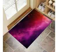 Tappeto Porta Fumo Sfumato Zerbini Per Ingresso Iperrealismo Zerbino Per Esterno Interno Tappeti Antiscivolo Lavabile per Patio, Veranda, Ingresso, Patio (60x90 cm, Viola)