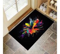 Tappeto Porta Graffiti Astratti Zerbini Per Ingresso Minimalismo Geometrico Zerbino Per Esterno Interno Tappeti Antiscivolo Lavabile per Patio, Veranda, Ingresso, Patio (60 x 120 cm, Multicolore)