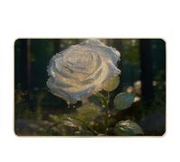 Tappeto porta primaverile foresta natura paesaggio fiore belle foglie luce del sole botanica blu verde gomma antiscivolo cattura lo sporco interno porta d'ingresso aula esterna