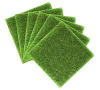 Tappeto Prato Artificiale Resistente 6 Pezzi Pvc Verde per Decorazioni | Progetti Artistici e Piccoli Spazi Decorativi, Uso Interno o Esterno, Forma Realistica