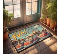 Tappeto primaverile per esterni che si godono le emozioni alla fiera del divertimento! Zerbino per esterni e autunno, zerbino per interni (65 x 90 cm)