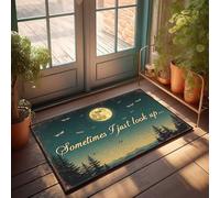 Tappeto primaverile per esterni, cielo notturno serenità: sogni al chiaro di luna con libellule, zerbino decorativo per camera da letto, porta d'ingresso, per esterni, grande (40 x 60 cm)